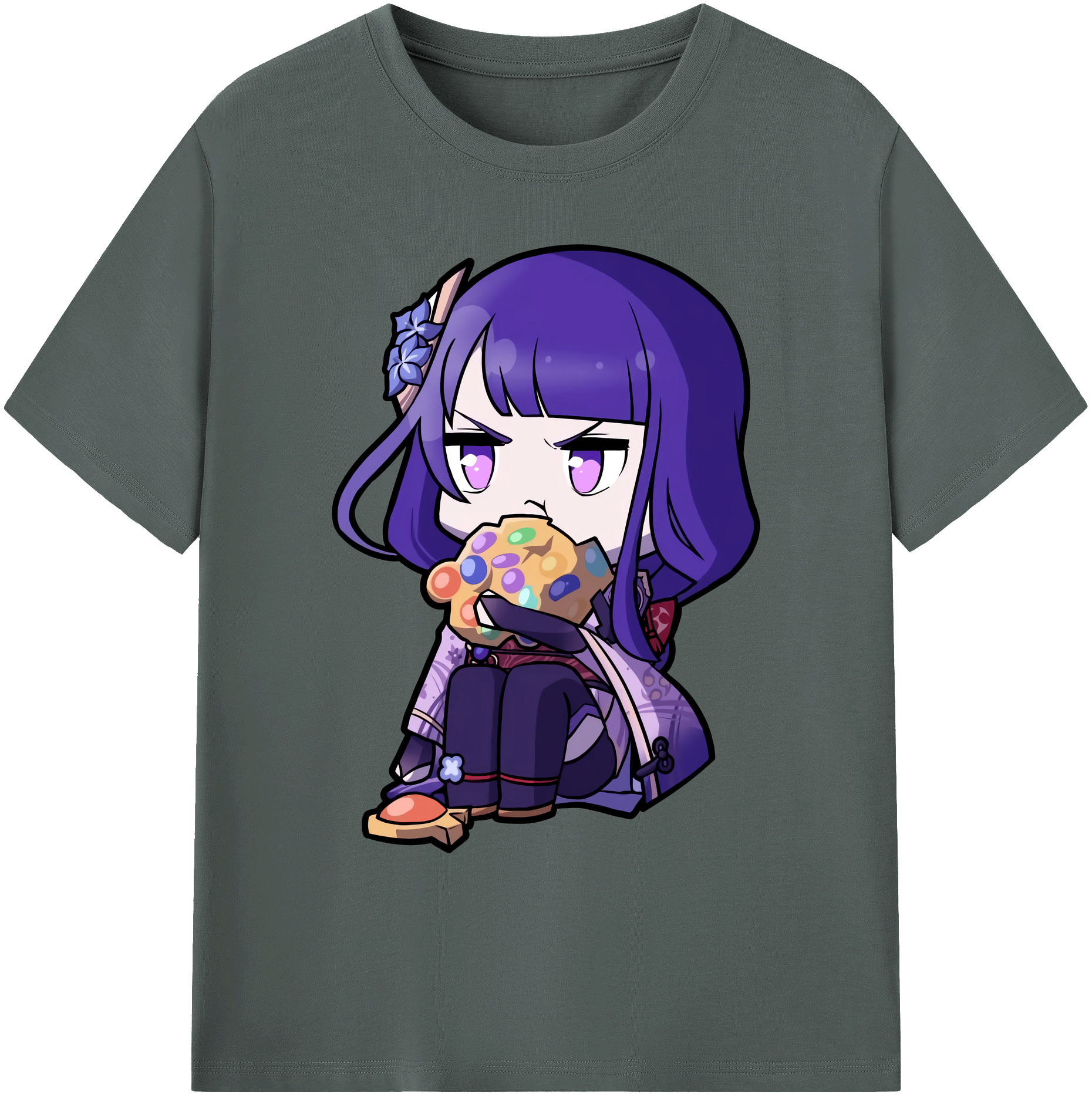 げんし神 雷電将軍 らいでんしょうぐん genshin Raiden Shogun 綿100％ メンズ半袖Tシャツ｜肌触りやわらか＆通気性